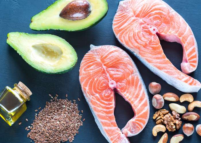 Healthy fats like salmon, avocado, and nuts are good for weight loss