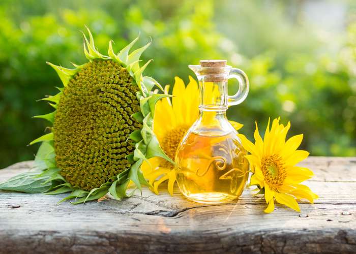 Avoid omega-6 for arthritis: sunflower, and sunflower oil in a small glass jar.