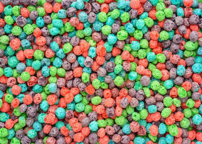 Avoid colored food for ADHD: food coloring.