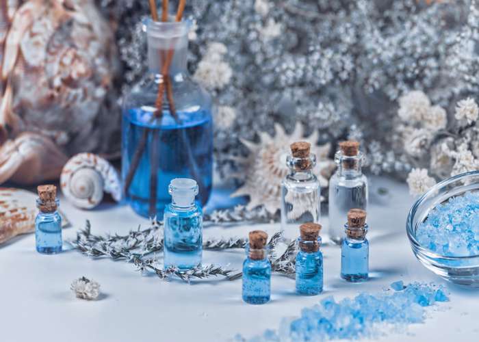 Selection of essential oils products used in Aromatherapy. What is aromatherapy and how it works.
