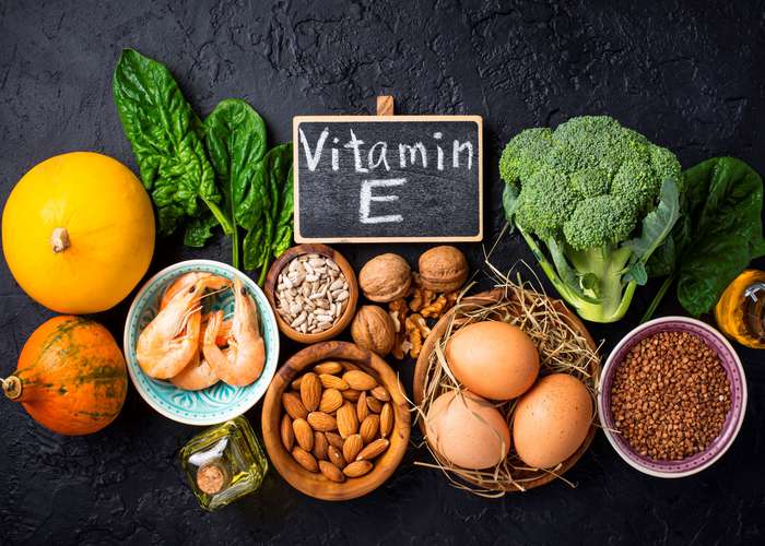 Vitamin E might help improve skin health and reduce aging signs.